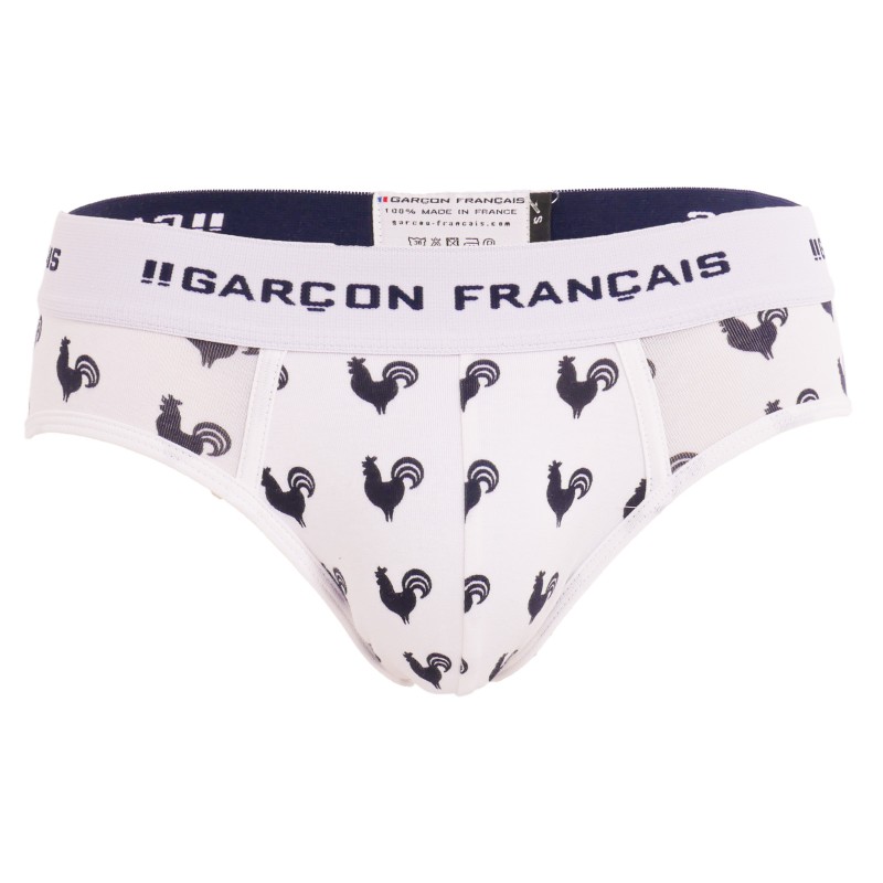  Slip Gallo Galo - GARÇON FRANÇAIS SLIP18-BLANC COQS 