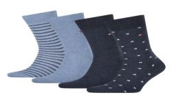  4er-Pack Socken aus Stretch-Baumwolle - jeans - TOMMY HILFIGER 100002214-003 