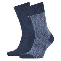  Lot de 2 paires de chaussettes texturées - navy - TOMMY HILFIGER 100002655-004 