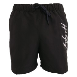  Short de bain mi-long à logo signature - noir - TOMMY HILFIGER UM0UM02060-BDS 