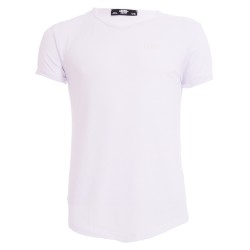  T-shirt col V FLAME - blanc - ES COLLECTION TS283-C01 