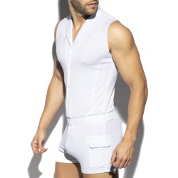Sleeveless bodysuit - white