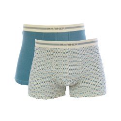 Pantaloncini boxer, Shorty del marchio MARINER - Lot de 2 shorty bleus - Ref : 1849 066 BLEU
