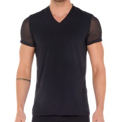 Loulou - T-shirt con scollo a V - nero
