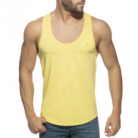  Débardeur U-neck Cotton - jaune - ADDICTED AD997-C03 