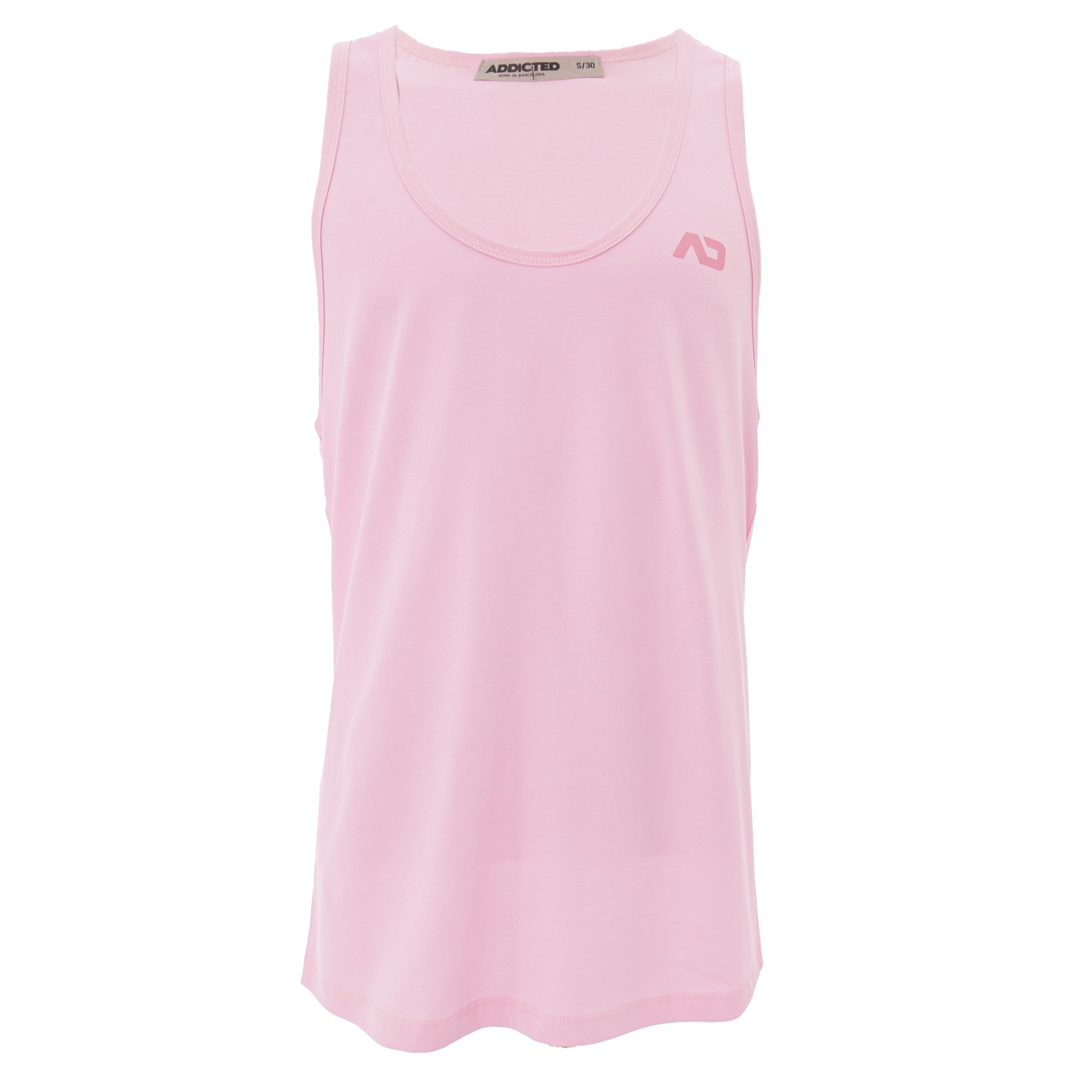 Débardeur U-neck Cotton - rose - ADDICTED : vente débardeurs homme