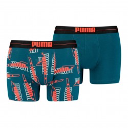 Set of 2 boxers All-Over-Print Logo - blue