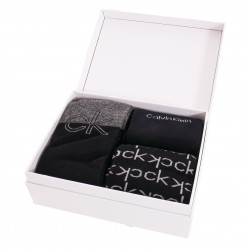  Lot de 3 paires de chaussettes avec logo - noir et gris - CALVIN KLEIN 100004543-001 