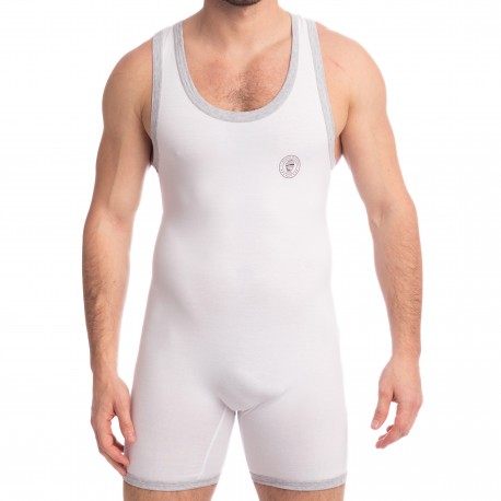  Hypnos - Slip'n Bodysuit Blanc - L'HOMME INVISIBLE HW157-HYP-002 