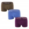  3 Pack Low Rise Trunks - Cotton Stretch purple, blue and khaki - CALVIN KLEIN U2664G-WHF 