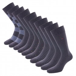  Coffret cadeau 5 paires de chaussettes à pois - jeans - TOMMY HILFIGER 701210550-003 