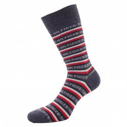  Coffret cadeau 3 paires de chaussettes rayées - jeans - TOMMY HILFIGER 701210901-003 