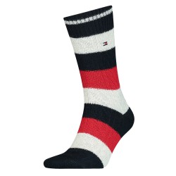  Set of 2 pairs of chaussttes - navy, red & grey - TOMMY HILFIGER 100001191-001 