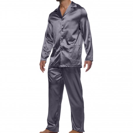  Pyjama Core Satin - gris - MODUS VIVENDI 21652-GREY 