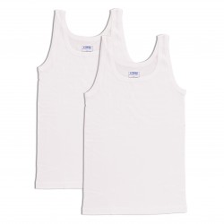 Tank top of the brand ATHÉNA - Set of 2 tank tops, white hypoallergenic organic cotton - Ref : L210 0950 