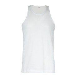 Tank top, white sifted stitch