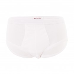 Slip 108 taille haute blanc, ouvert, pur coton hypoallergénique - ref :  0108 0001