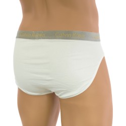 Slip del marchio CALVIN KLEIN - Slip silver pro stretch blanc - Ref : M5310E Q46