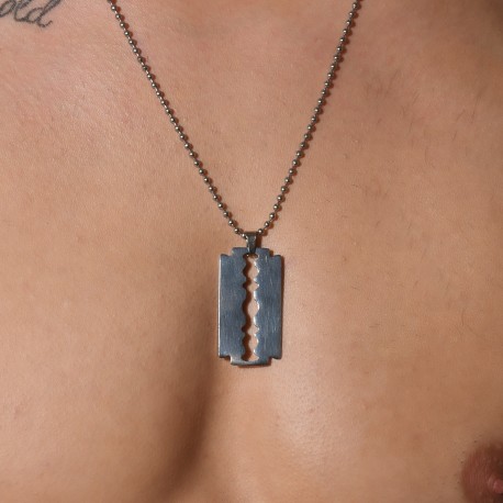  Collier Razor Blade - ANDREW CHRISTIAN 8670-SIL 