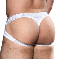  Jockstrap Snow Sheer w/ Almost Naked - ANDREW CHRISTIAN 92249-WHTSL 