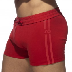 Zip pocket sports short - red