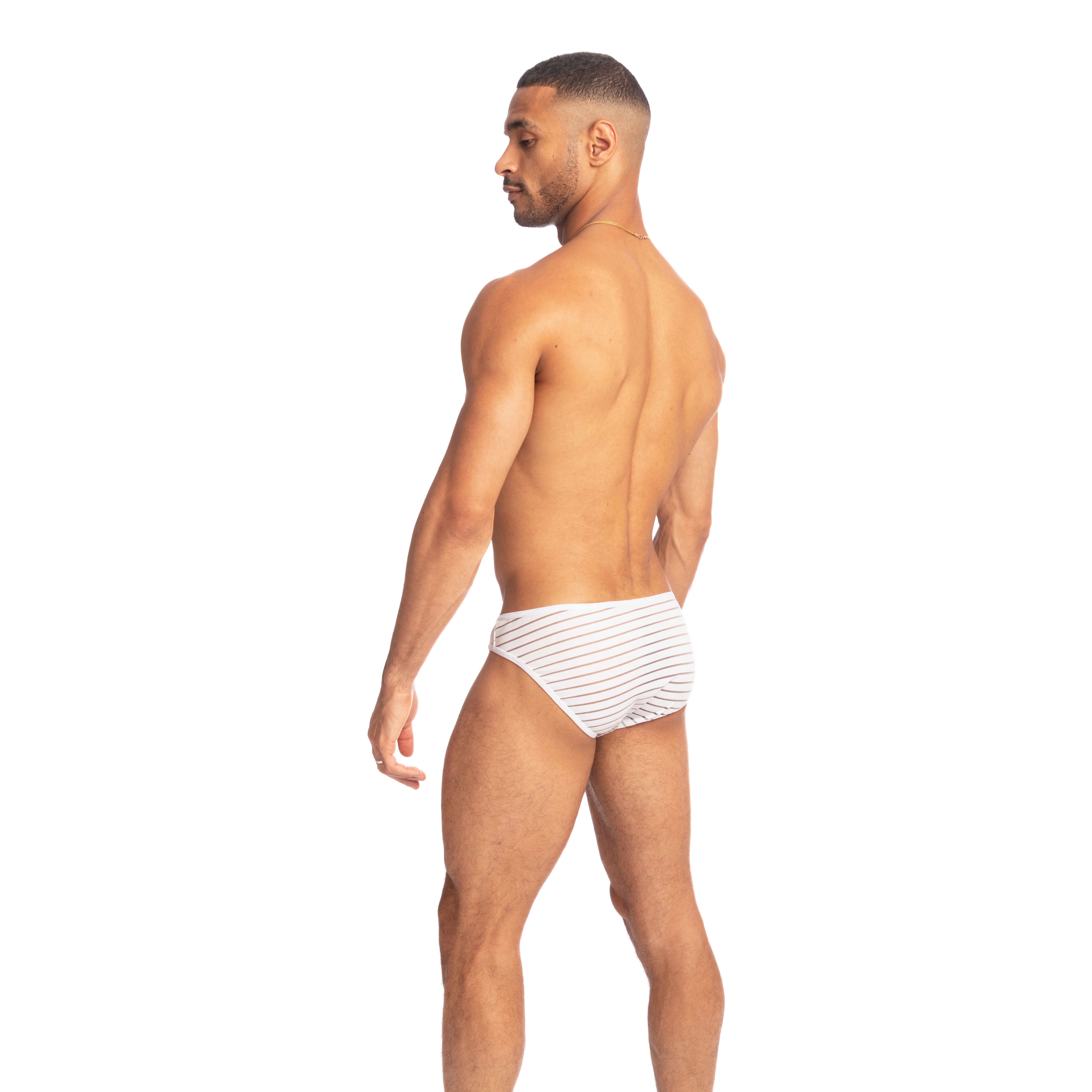 Back To white Slip Blanc Homme  Micro Slip Blanc Taille basse pour Homme