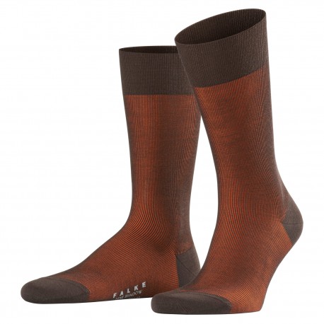  Chaussettes Fine Shadow Wool - marron - FALKE 13189-5935 