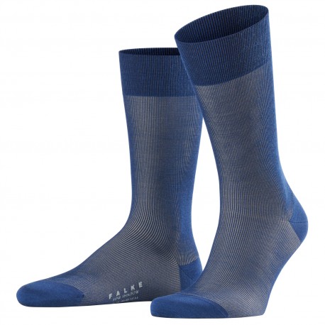  Chaussettes Fine Shadow Wool - bleu - FALKE 13189-6002 