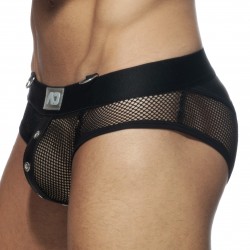 Brief of the brand AD FÉTISH - Slip Mesh mixed bottomless - Ref : ADF77 C10