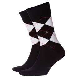 Argyle night socks - black