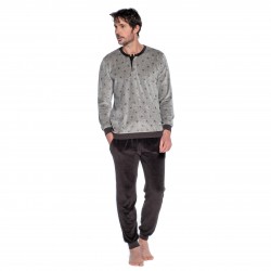  Pyjama Punto velours estampillé - gris - GUASCH GP260-661 