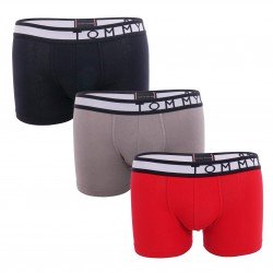  Lot de 3 boxers à ceinture logo - bleu marine foncée, gris et rouge - TOMMY HILFIGER UM0UM02202-0RU 