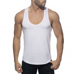  Camiseta sin mangas de algodón - coral de cuello en U - ADDICTED AD997-C01 