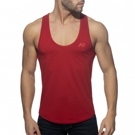  Débardeur U-neck Cotton - rouge - ADDICTED AD997-C06 