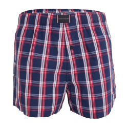  Lot de 2 caleçons en coton bio Tommy Hilfiger - bleu uni et écossais - TOMMY HILFIGER UM0UM02005-0S8 