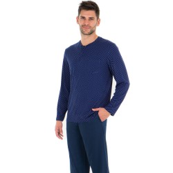  Pyjama long homme col T Tailoring Eminence - EMINENCE 7M27 4761 