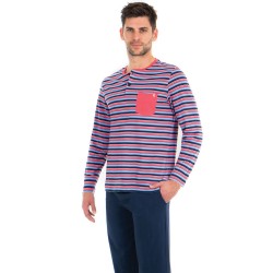  Pyjama long homme col T Casual Eminence - EMINENCE 7M55 1771 