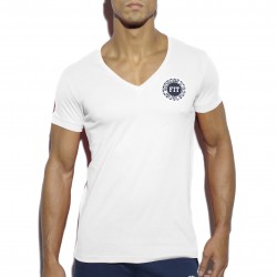  T-Shirt Basic Fitness blanc - ES COLLECTION TS173 C01 
