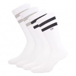  Lot de 2 paires de chaussettes rayées - blanc - CALVIN KLEIN 701218711-004 