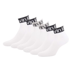  Lot de 3 paires de socquettes de cheville avec logo - blanc - CALVIN KLEIN 701218722-002 