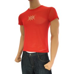 Manches courtes de la marque BODY ART - T-shirt Theben rouge - Ref : 508080 597