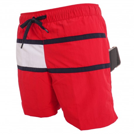  Short de bain mi-long colour block - rouge - TOMMY HILFIGER UM0UM02055-XLG 