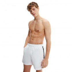  Cordón mediano-Nos - pantalones cortos de natación blanco - CALVIN KLEIN KM0KM00741-YCD 