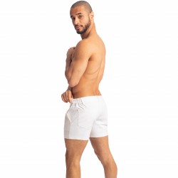  Tennis Shorts - White - L'HOMME INVISIBLE HW158-TNS-002 