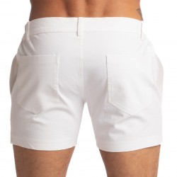  Tennis Shorts - Blanc - L'HOMME INVISIBLE HW158-TNS-002 