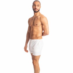  Tennis Shorts - White - L'HOMME INVISIBLE HW158-TNS-002 