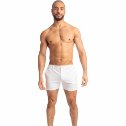  Tennis Shorts - Blanc - L'HOMME INVISIBLE HW158-TNS-002 