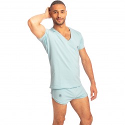  Hypnos Ice Blue - T-shirt Col V - L'HOMME INVISIBLE MY61-HYP-021 