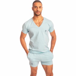  Hypnos Ice Blue - T-shirt Col V - L'HOMME INVISIBLE MY61-HYP-021 