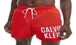  Bañador de largo medio con cordón Intense Power - rojo - CALVIN KLEIN KM0KM00701-XNL 